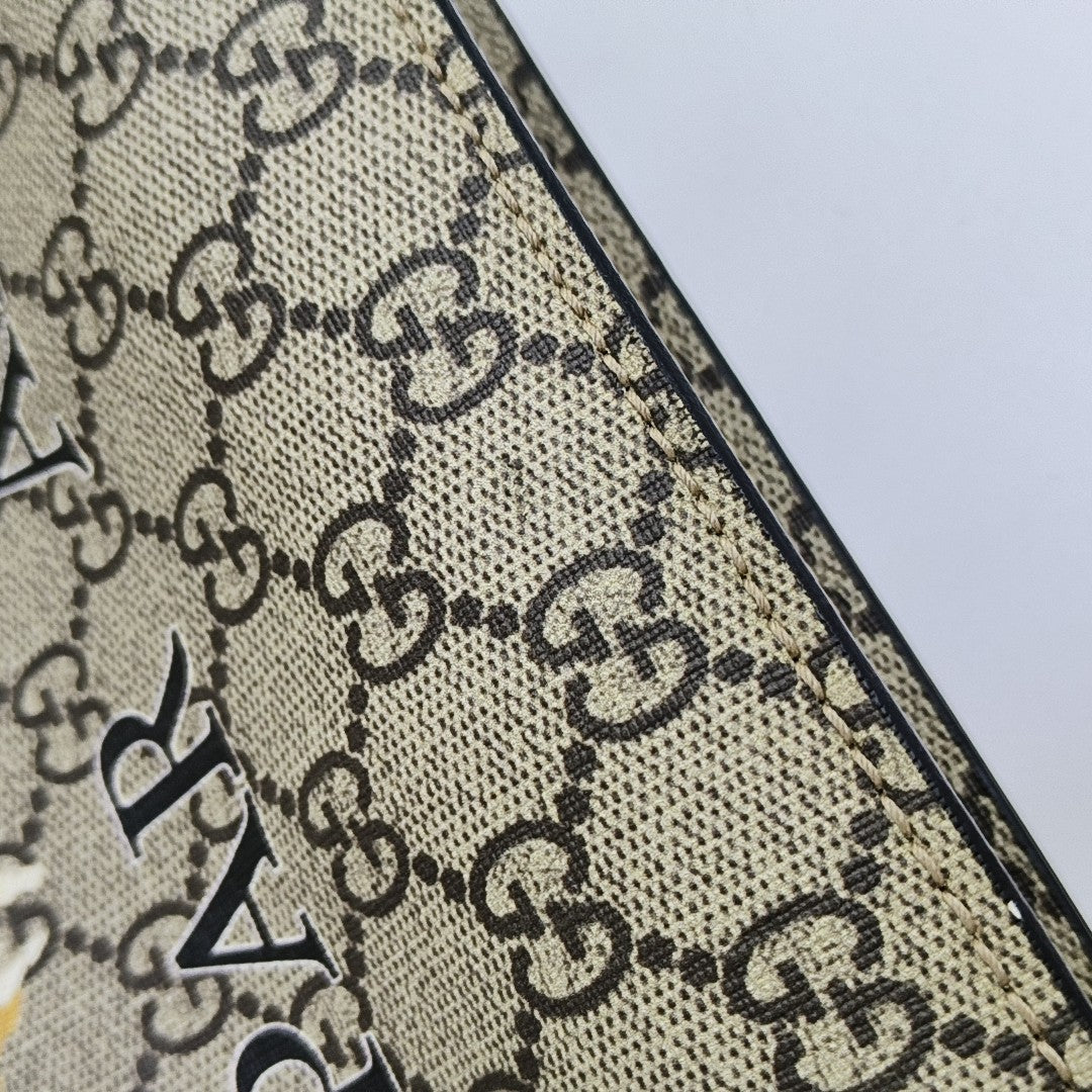 Monogram Coated Canvas Tote Bag Beige