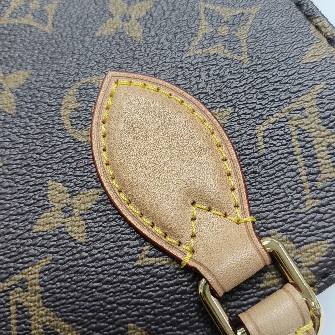 SAC PLAT BB Monogram Coated Canvas Brown