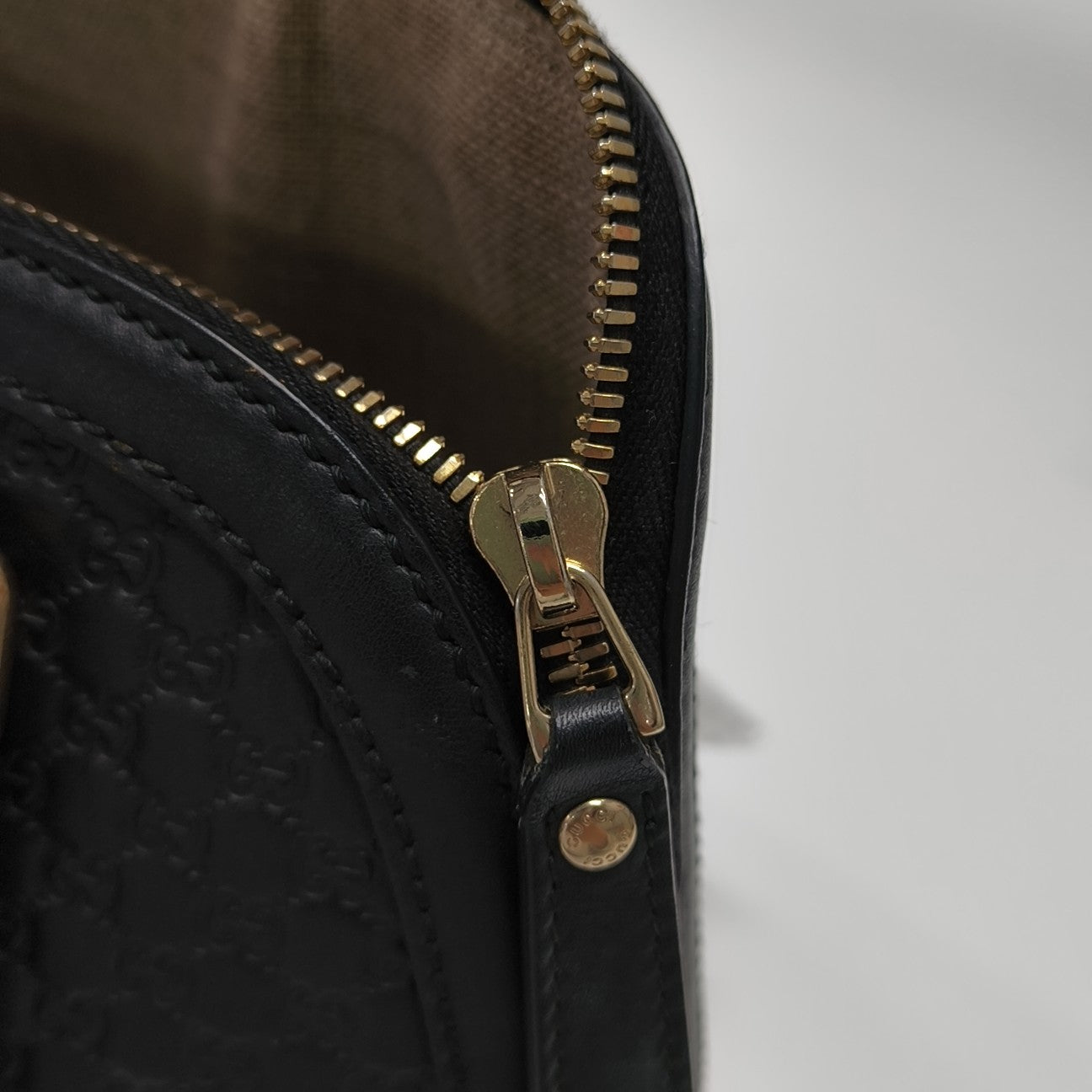 Microguccissima Monogram Calfskin Black