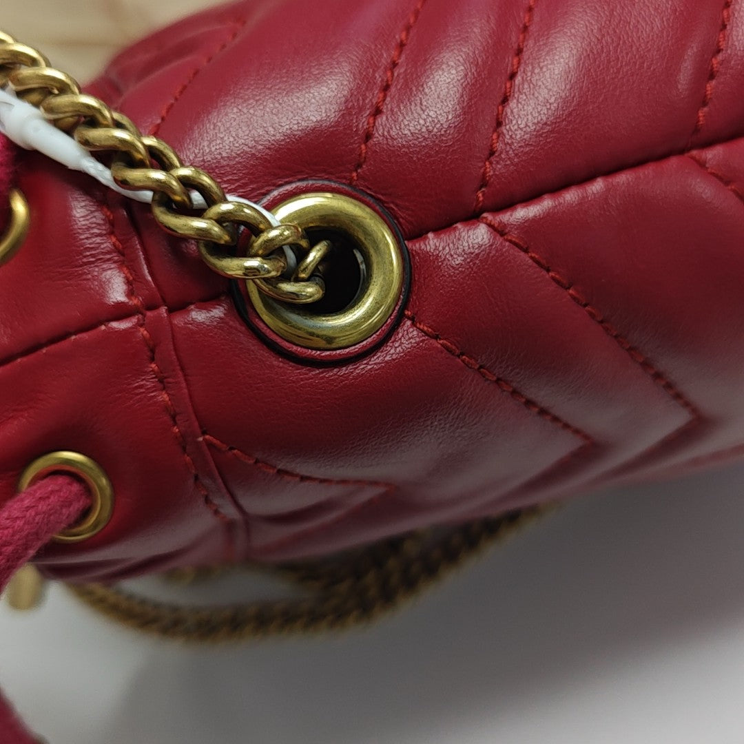 GG Marmont Mini Quilted Calfskin Red