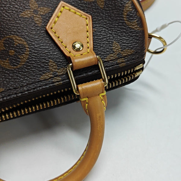SPEEDY Nano Monogram Coated Canvas Brown