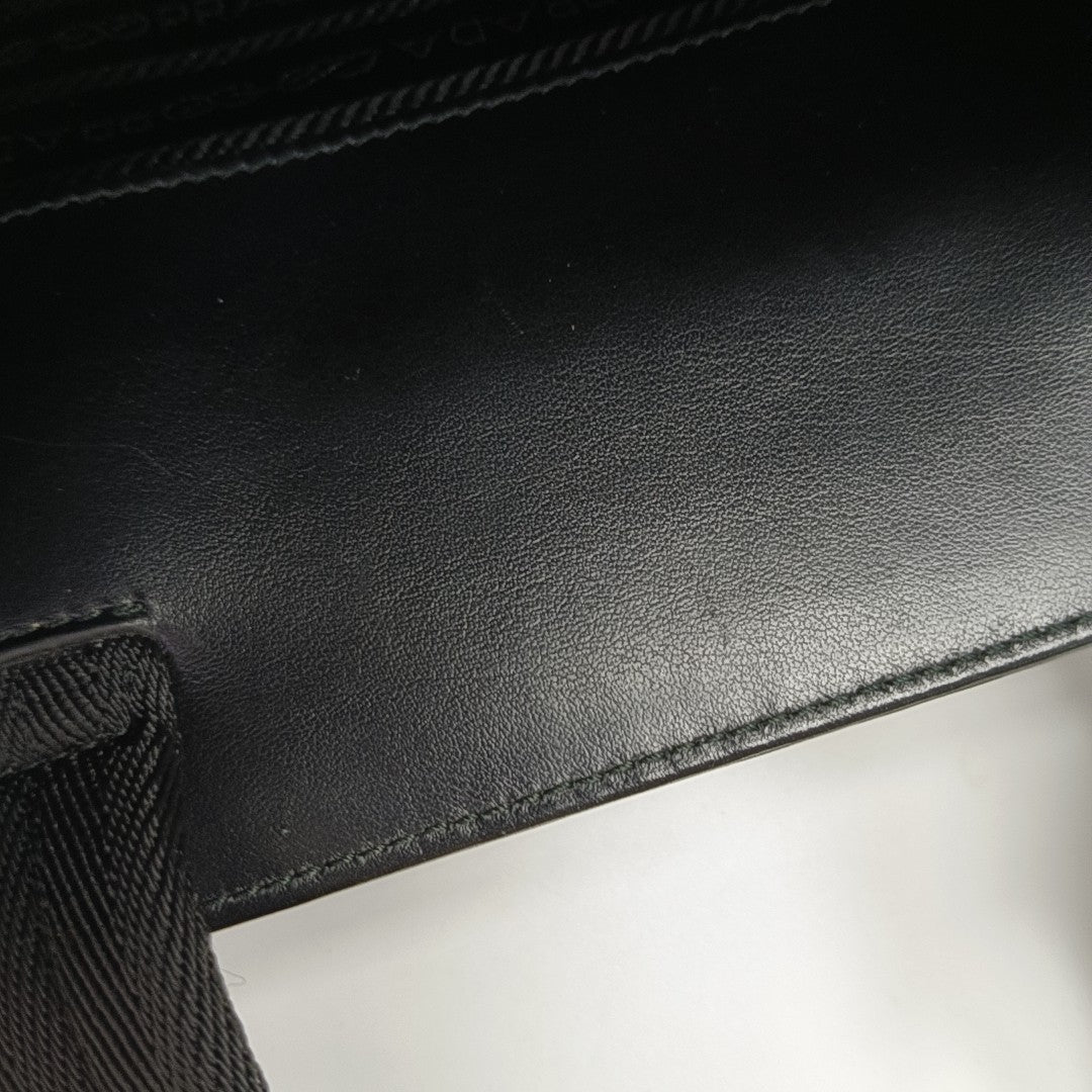Calfskin Top Handle Bag Black