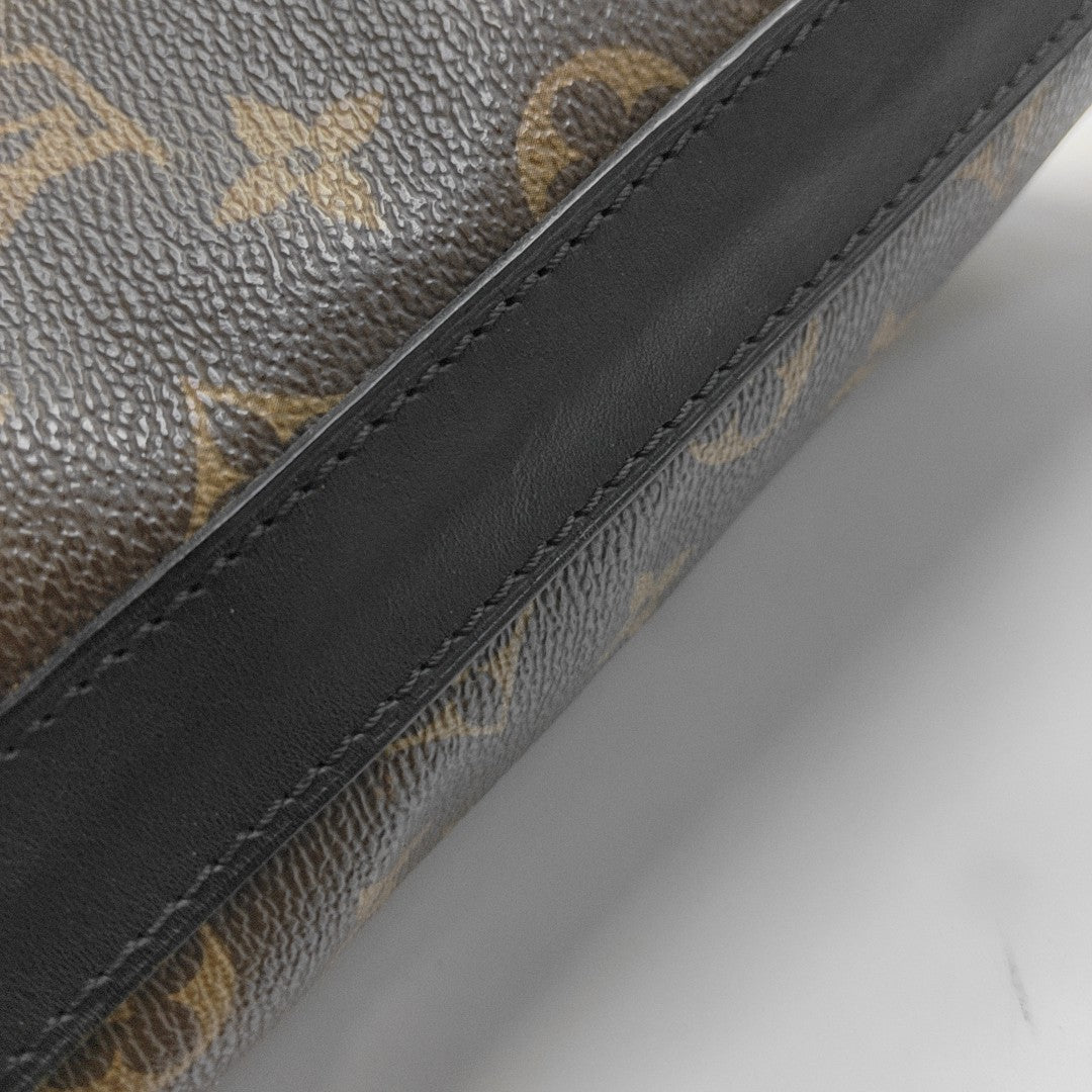 KITAN Monogram Coated Canvas Brown