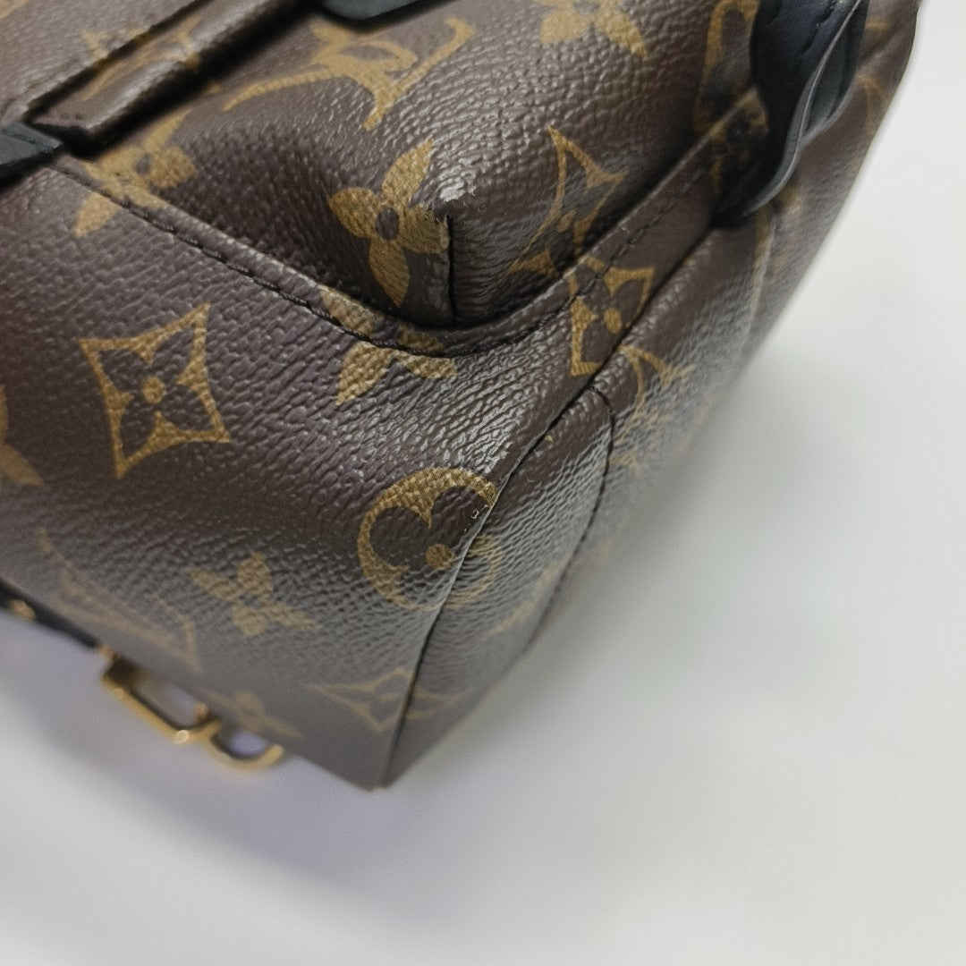PALM SPRINGS Mini Monogram Coated Canvas Brown