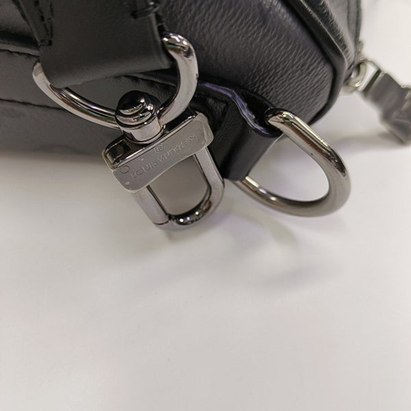KEEPALL 25 Monogram Coated Canvas Black