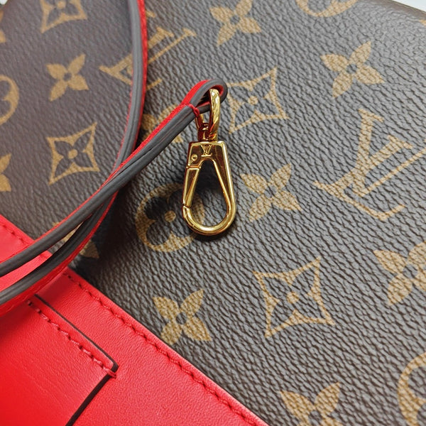 LOCKY BB Monogram Coated Canvas Red