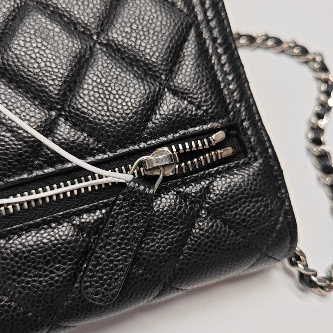 WOC Quilted Grained Calfskin Black