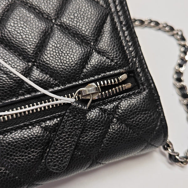WOC Quilted Grained Calfskin Black