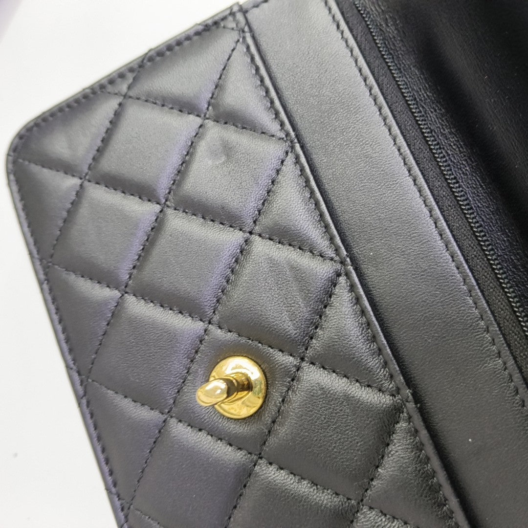 WOC Quilted Lambskin Black