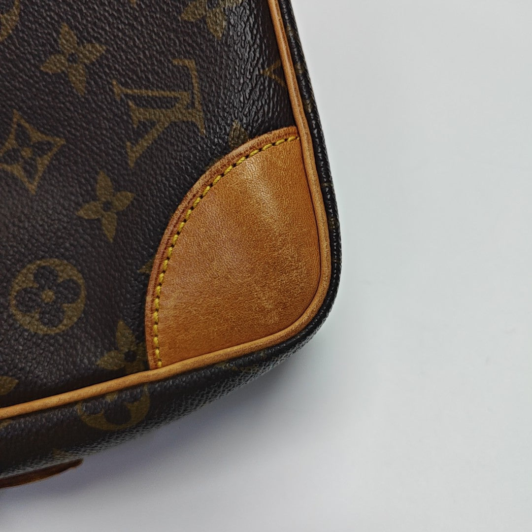VINTAGE TROCADERO 30 Monogram Coated Canvas Brown