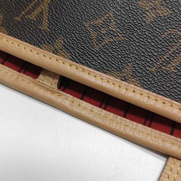 NEVERFULL MM Monogram Coated Canvas Brown