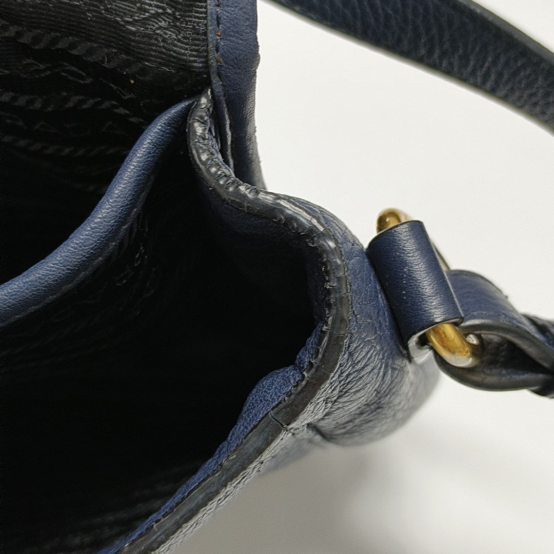 Calfskin Shoulder Bag Blue