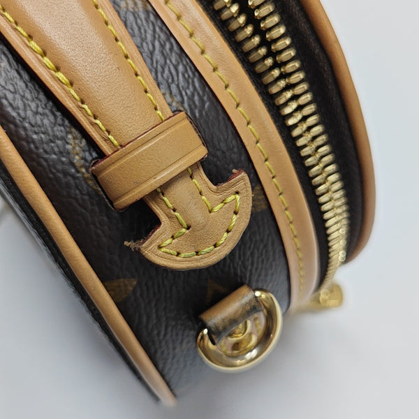 BOITE CHAPEAU Mini Monogram Coated Canvas Brown