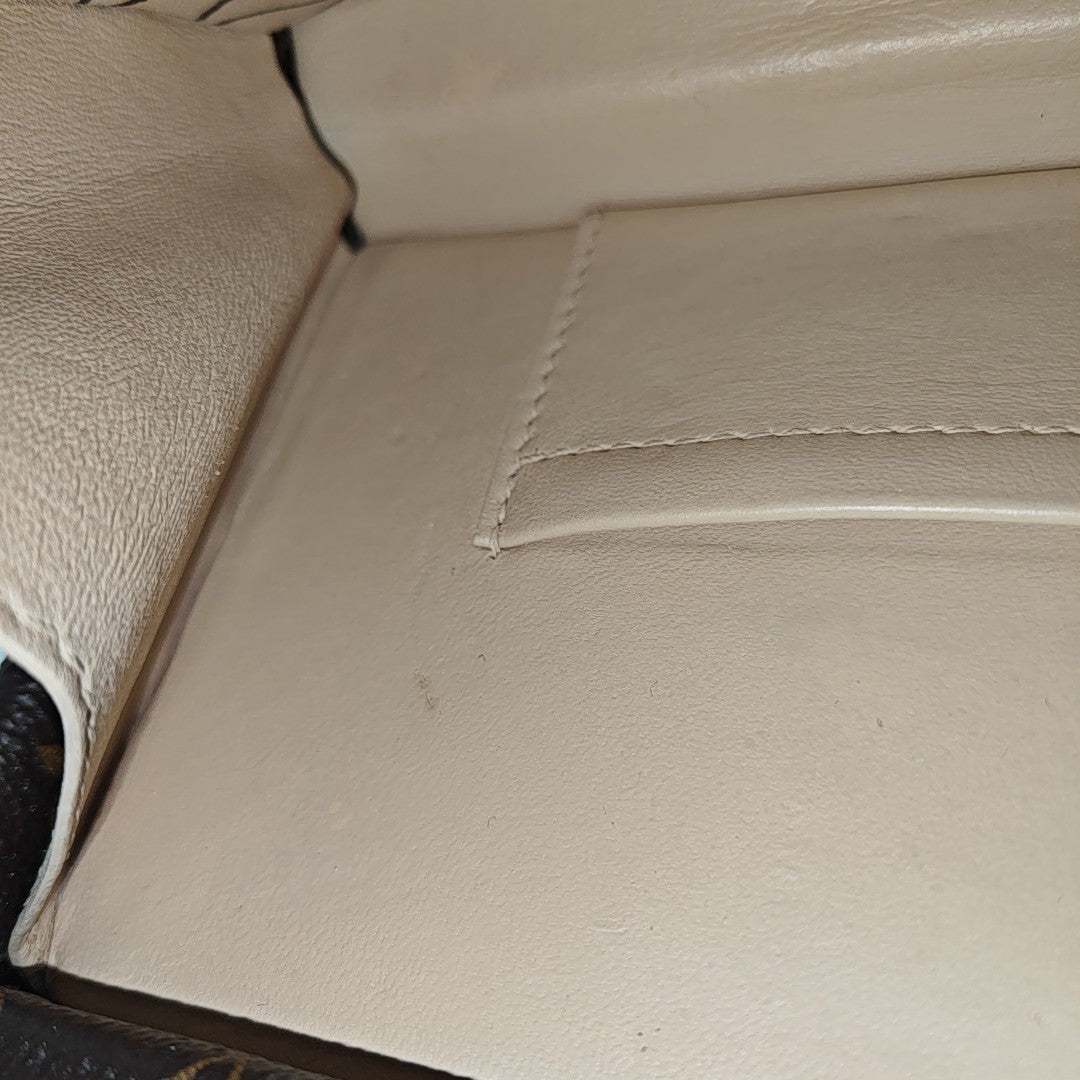 PETITE MALLE Monogram Coated Canvas Brown
