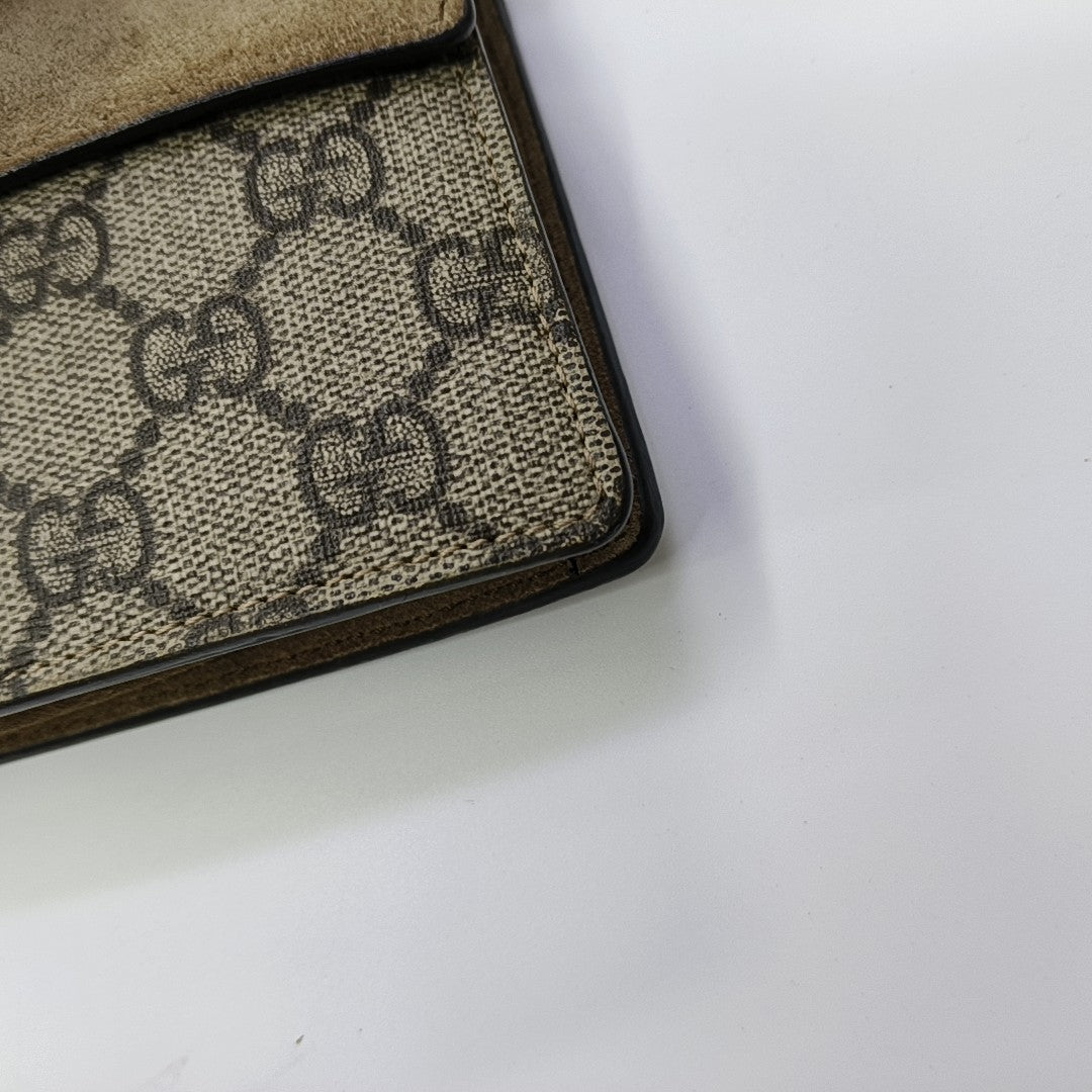 Dionysus Super Mini Monogram Coated Canvas Beige