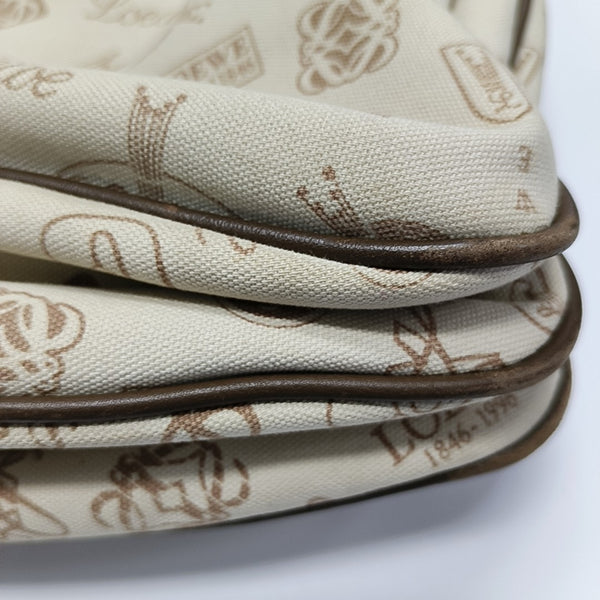 Monogram Canvas Shoulder Bag Beige