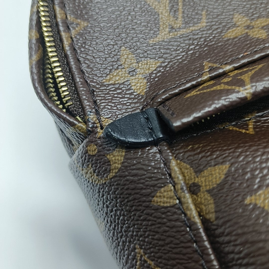 PALM SPRINGS Mini Monogram Coated Canvas Brown
