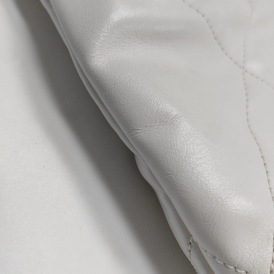 CHANEL 22 Mini Quilted Calfskin White