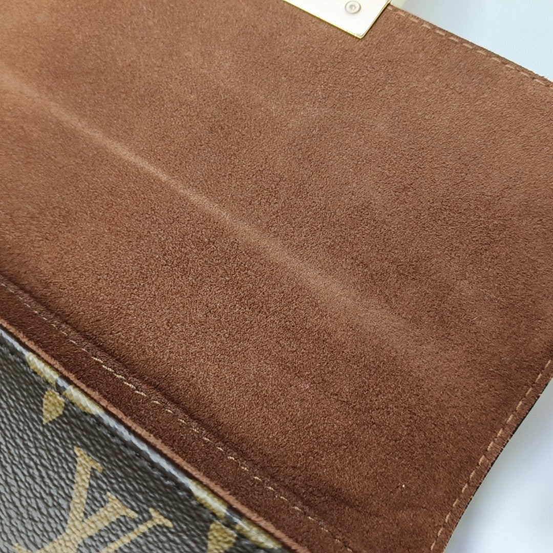 LOCKY BB Monogram Coated Canvas Brown