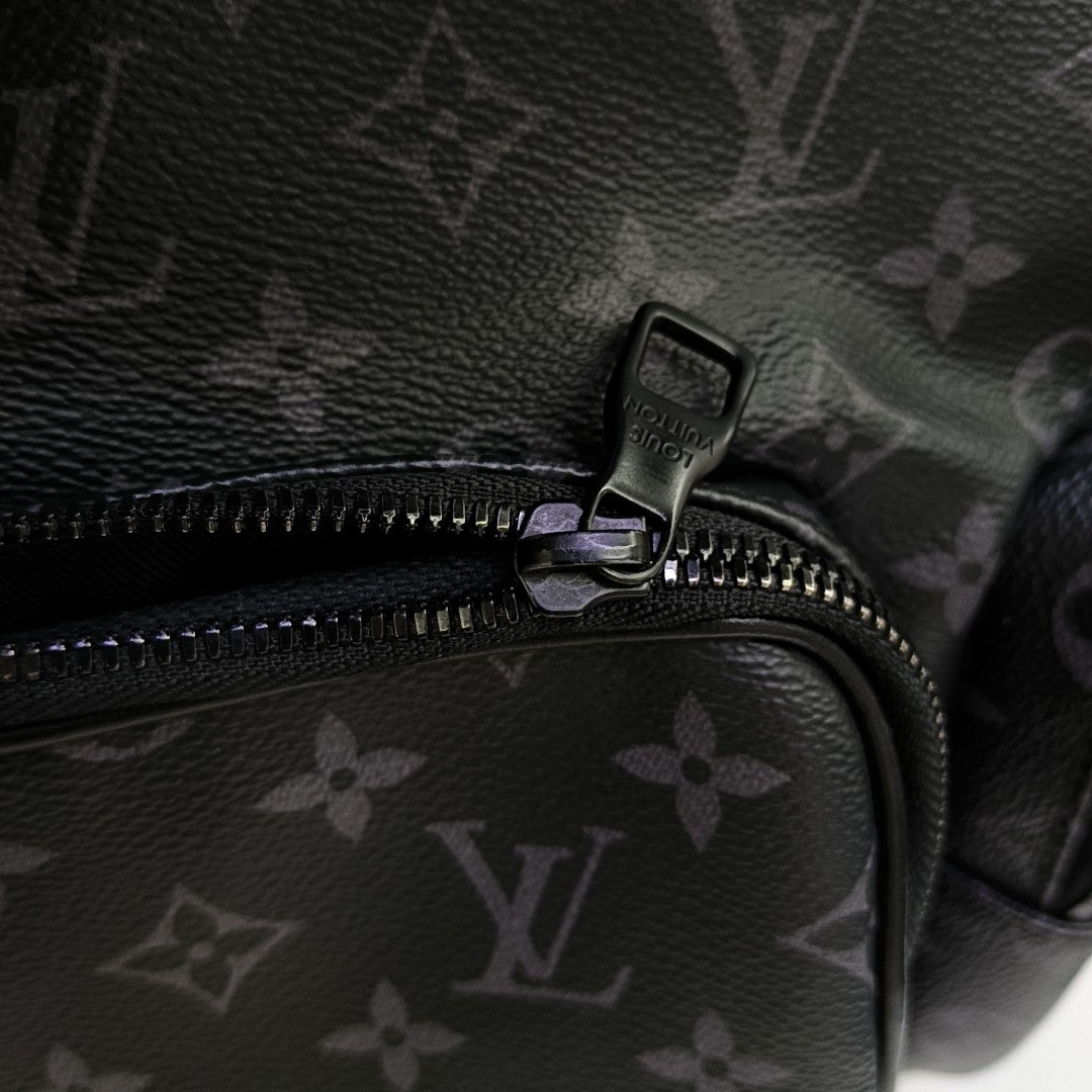TRIO Monogram Coated Canvas Black