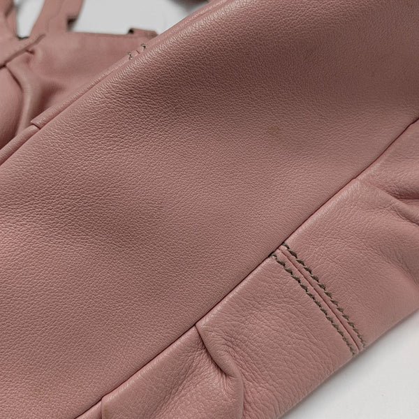 Leather Shoulder Bag Pink