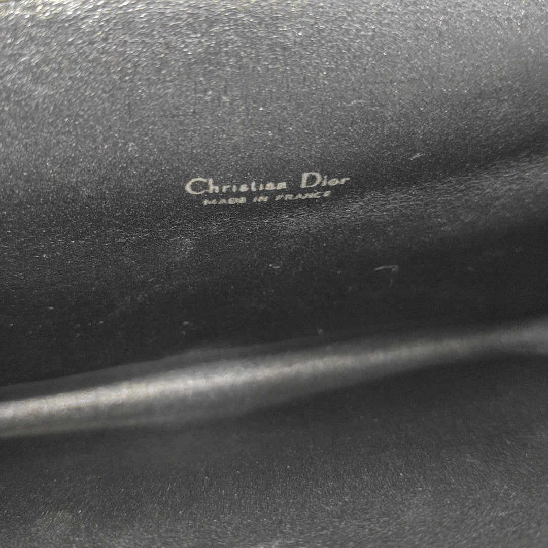 Oblique Canvas Clutch Black