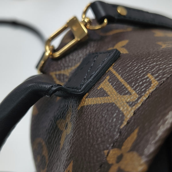 PALM SPRINGS Mini Monogram Coated Canvas Brown