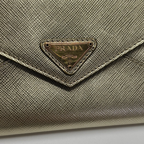 Saffiano Calfskin Crossbody Bag Beige