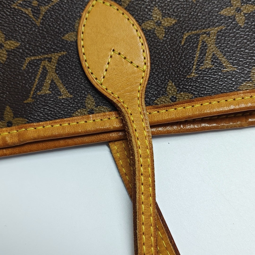 NEVERFULL MM Monogram Coated Canvas Brown