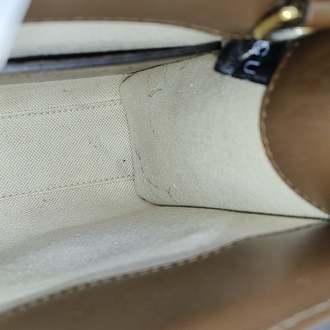 Retro Mini Monogram Coated Canvas Beige