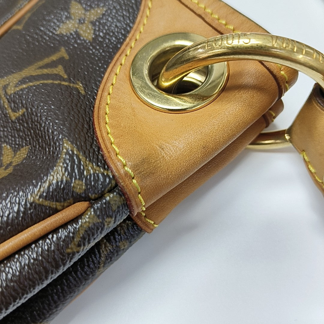 GALLIERA Monogram Coated Canvas Brown