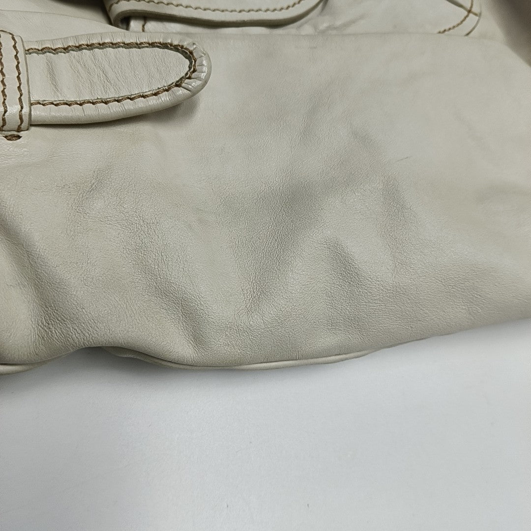 Calfskin Shoulder Bag White