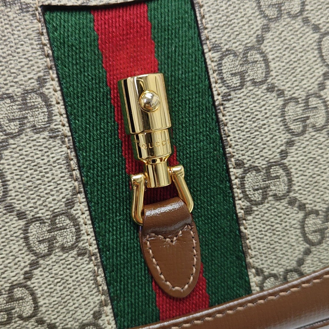 Jackie 1961 Mini Monogram Coated Canvas Beige