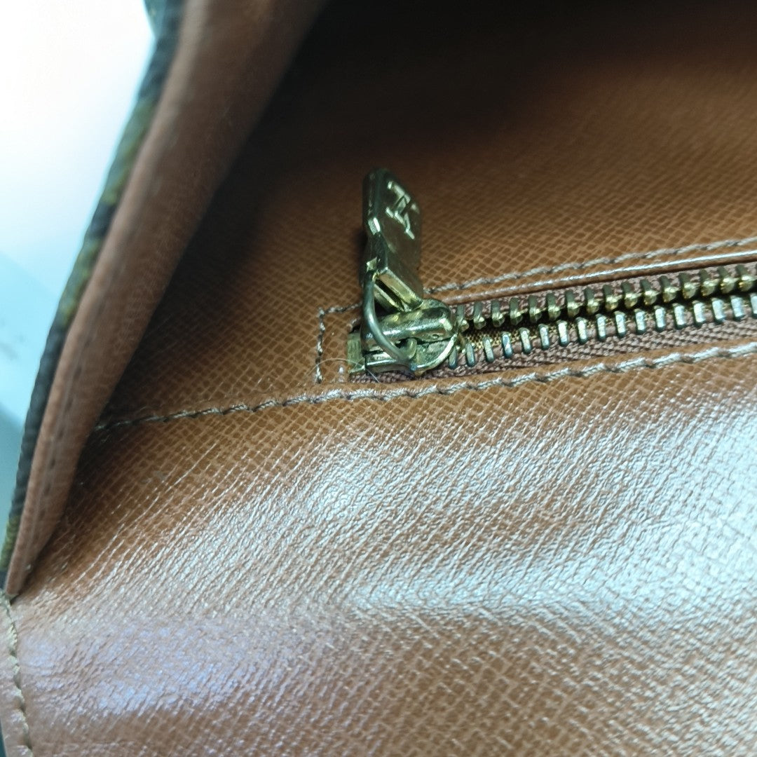 DAME GM Monogram Coated Canvas Brown