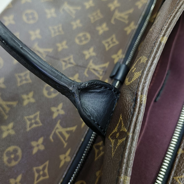 7 DAYS A WEEK Damier Ebene Coated Canvas Brown