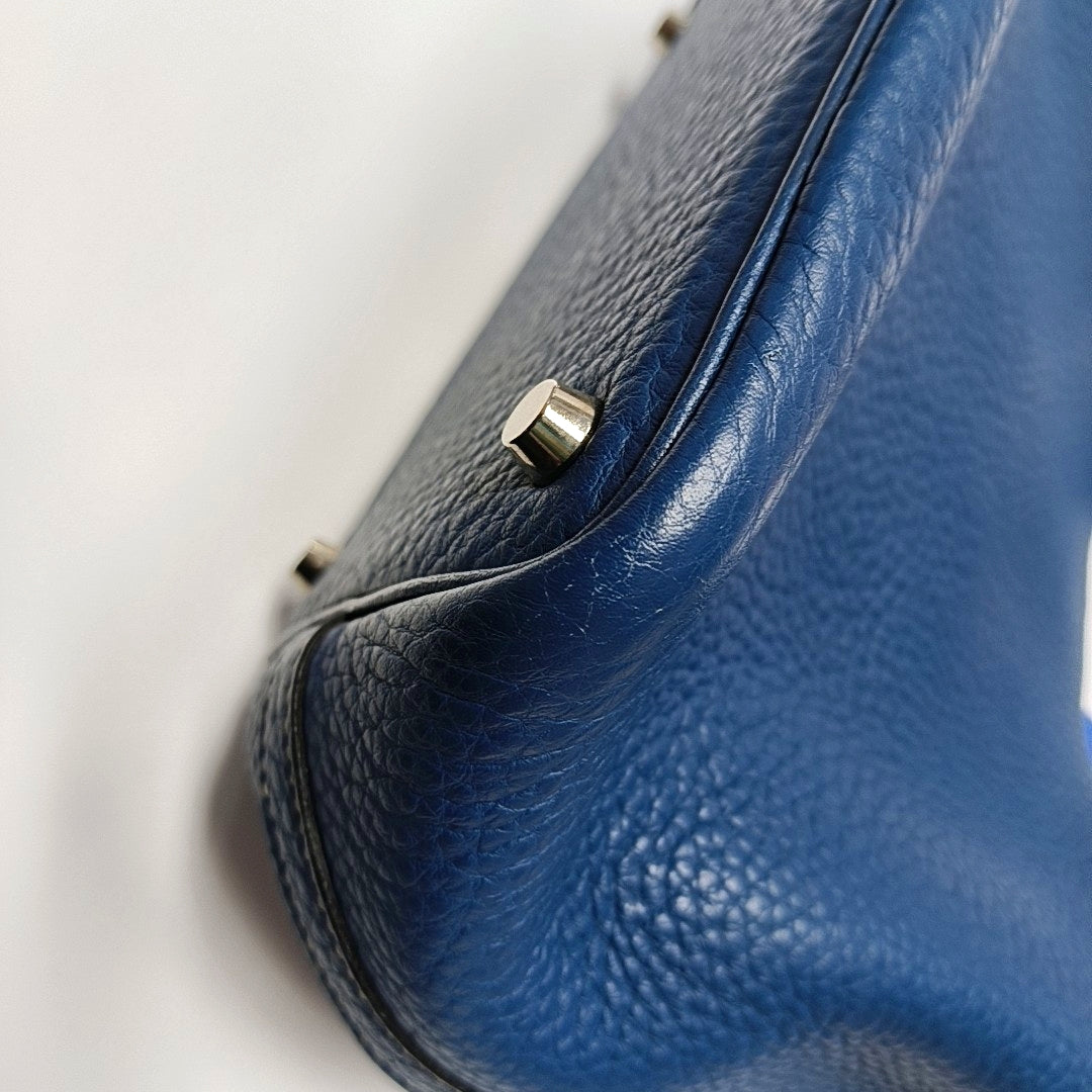 Authenticated pre-owned  Picotin 18 Clemence Blue - Bucket Bag at Looply