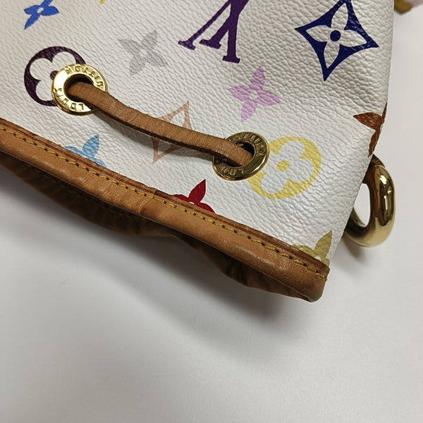 LV × TM NÉONOÉ MM Monogram Coated Canvas White
