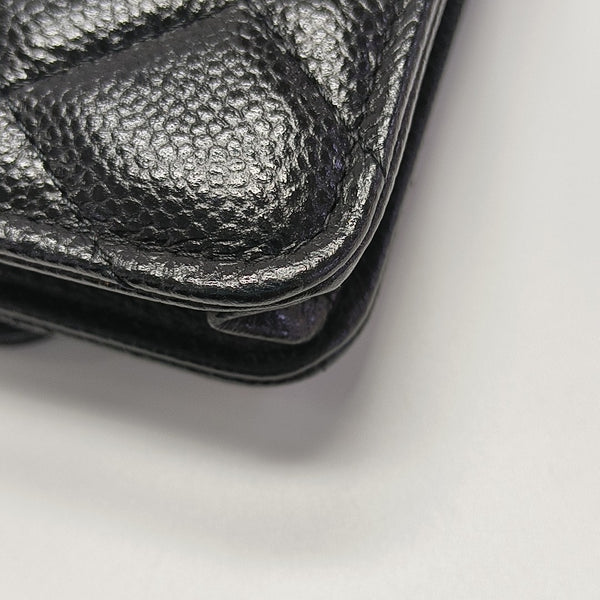 WOC Quilted Grained Calfskin Black