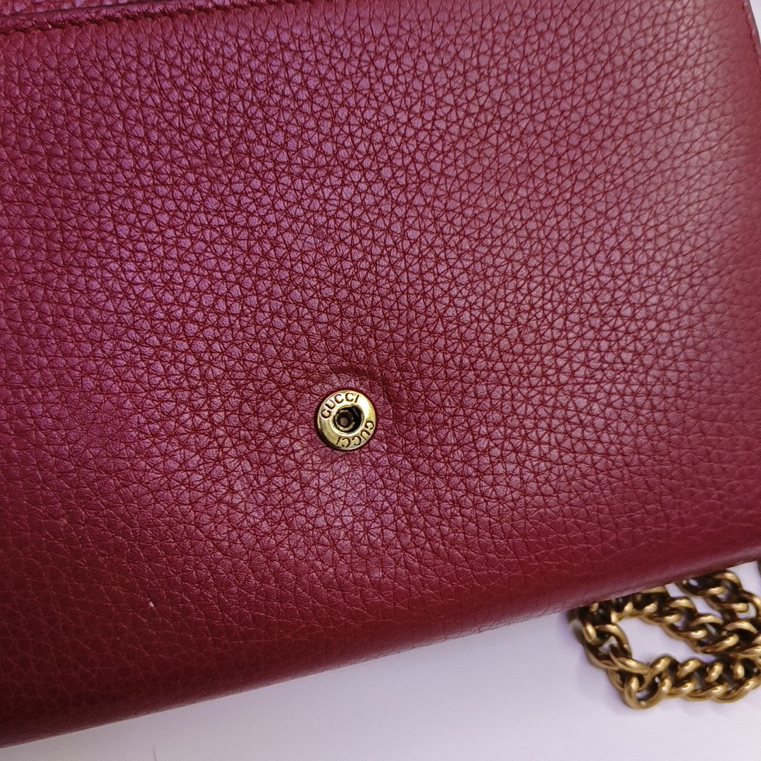 GG Marmont Mini Calfskin Red