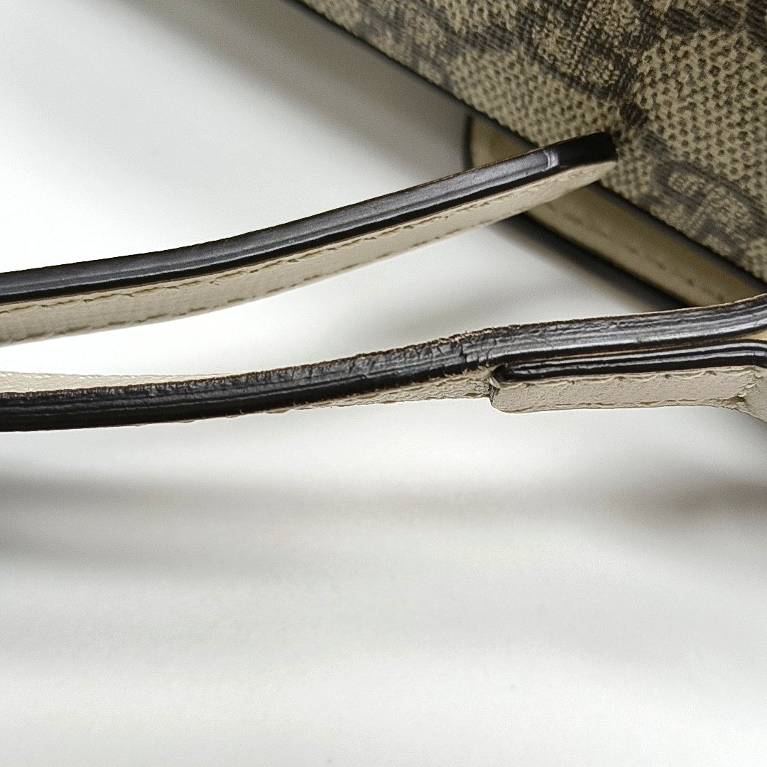Authenticated pre-owned  Horsebit 1955 Mini Coated Canvas Beige - Crossbody Bag at Looply