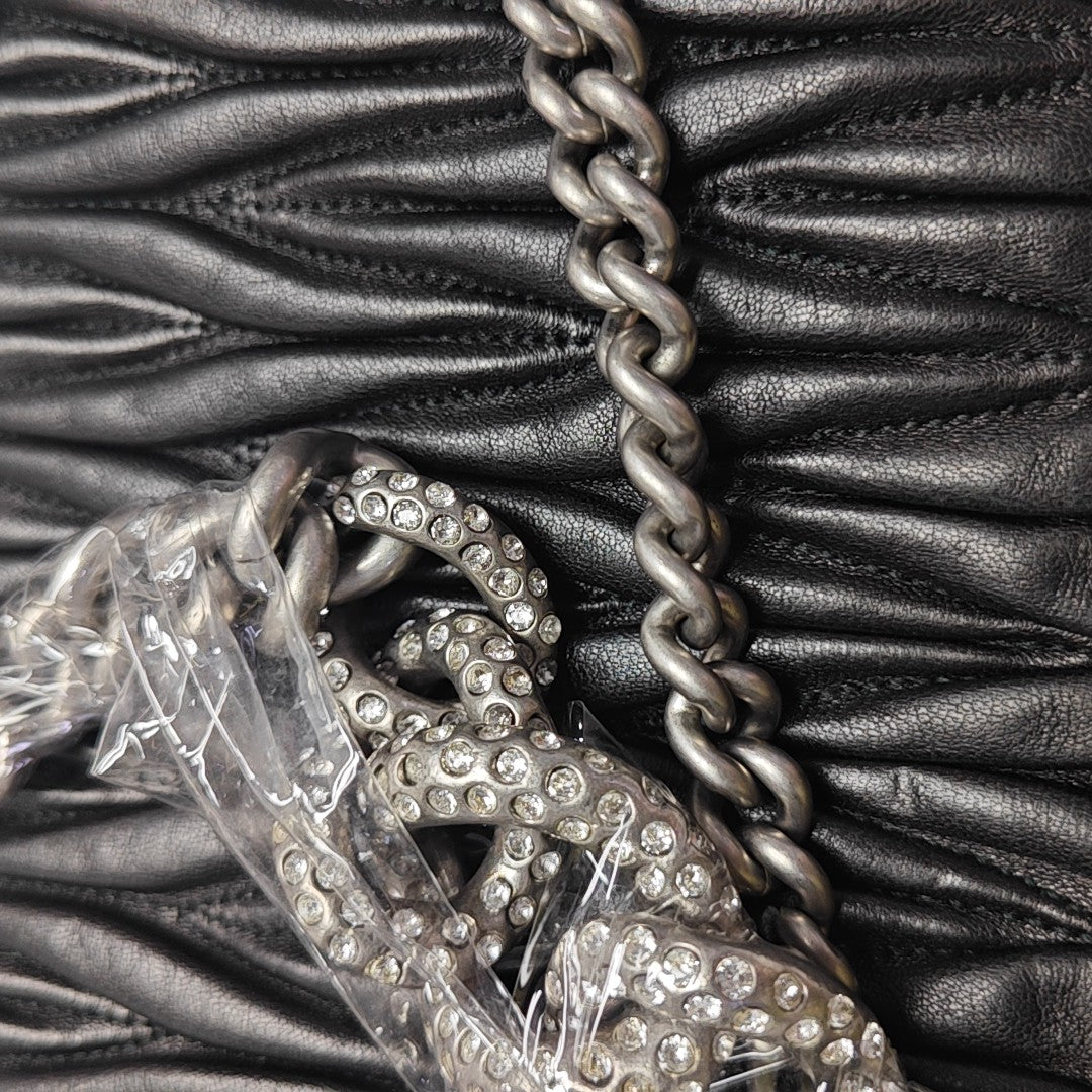 Matelassé Quilted Lambskin Black