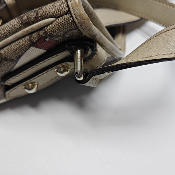 Monogram Coated Canvas Shoulder Bag Beige