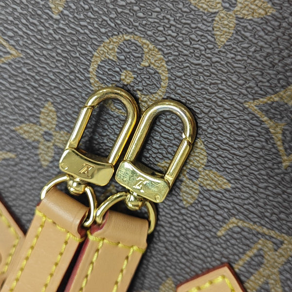 SAC PLAT Mini Monogram Coated Canvas Brown