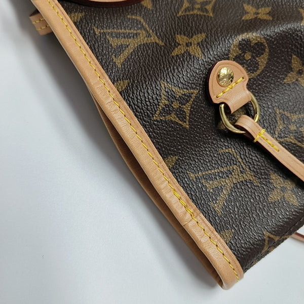 NEVERFULL MM Monogram Coated Canvas Brown