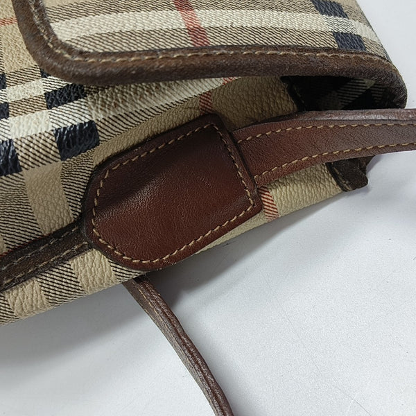 Coated Canvas Shoulder Bag Beige