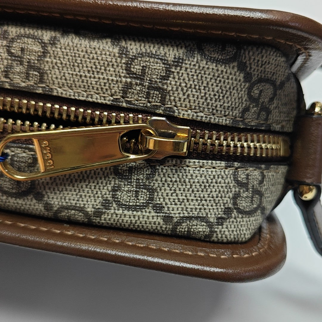 GG Supreme Mini Monogram Coated Canvas Beige