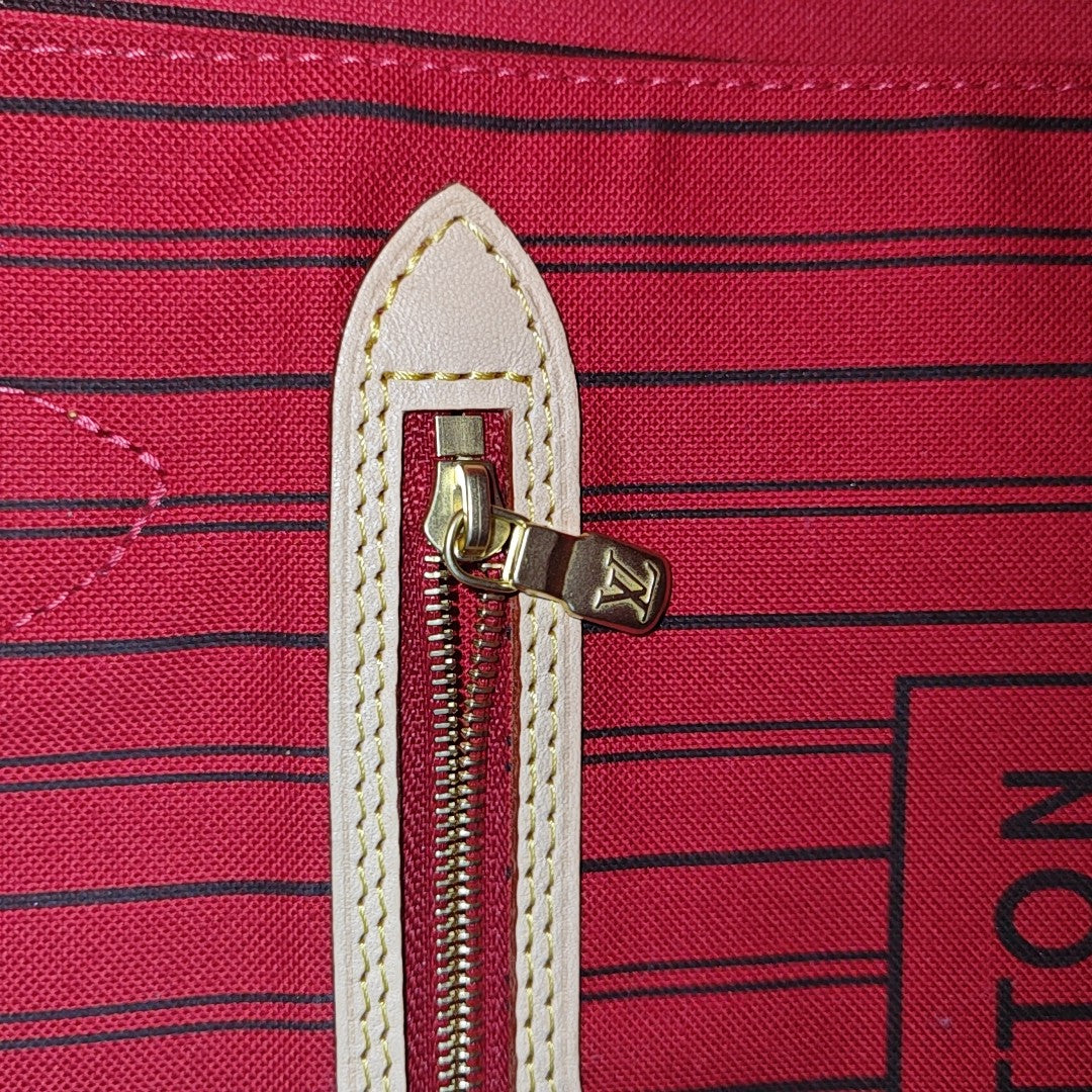 NEVERFULL MM Monogram Coated Canvas Brown