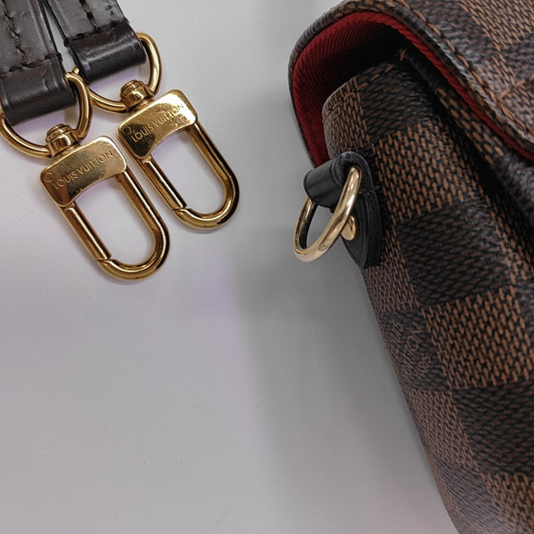 CROISETTE Damier Ebene Coated Canvas Brown