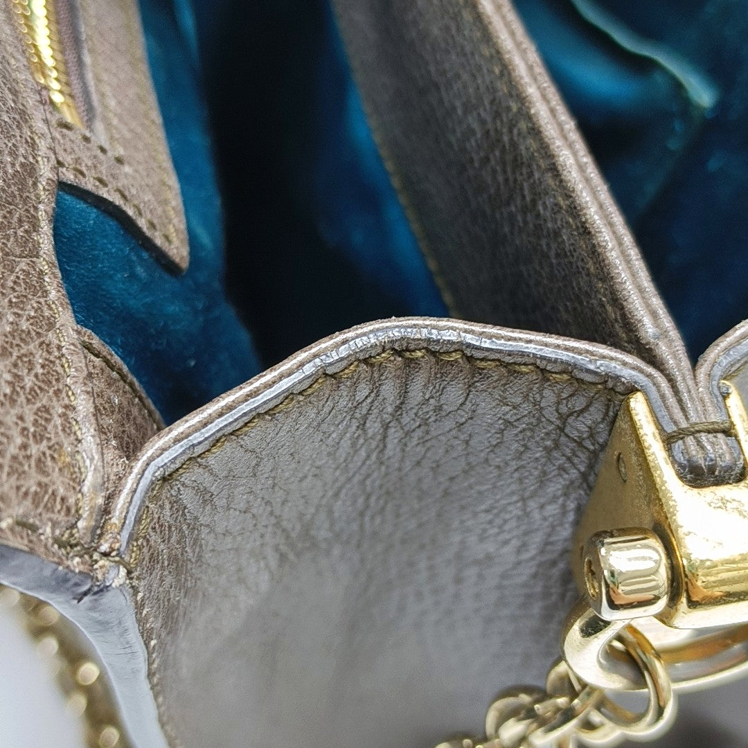 Authenticated pre-owned  Ophidia Medium Monogram Coated Canvas Beige - Shoulder Bag at Looply