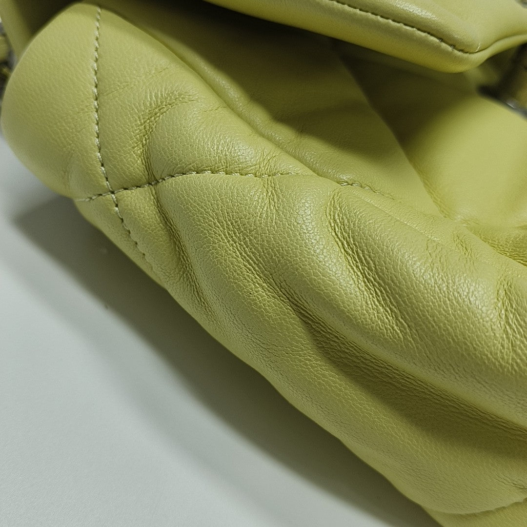 CHANEL 19 Small Quilted Lambskin Yellow